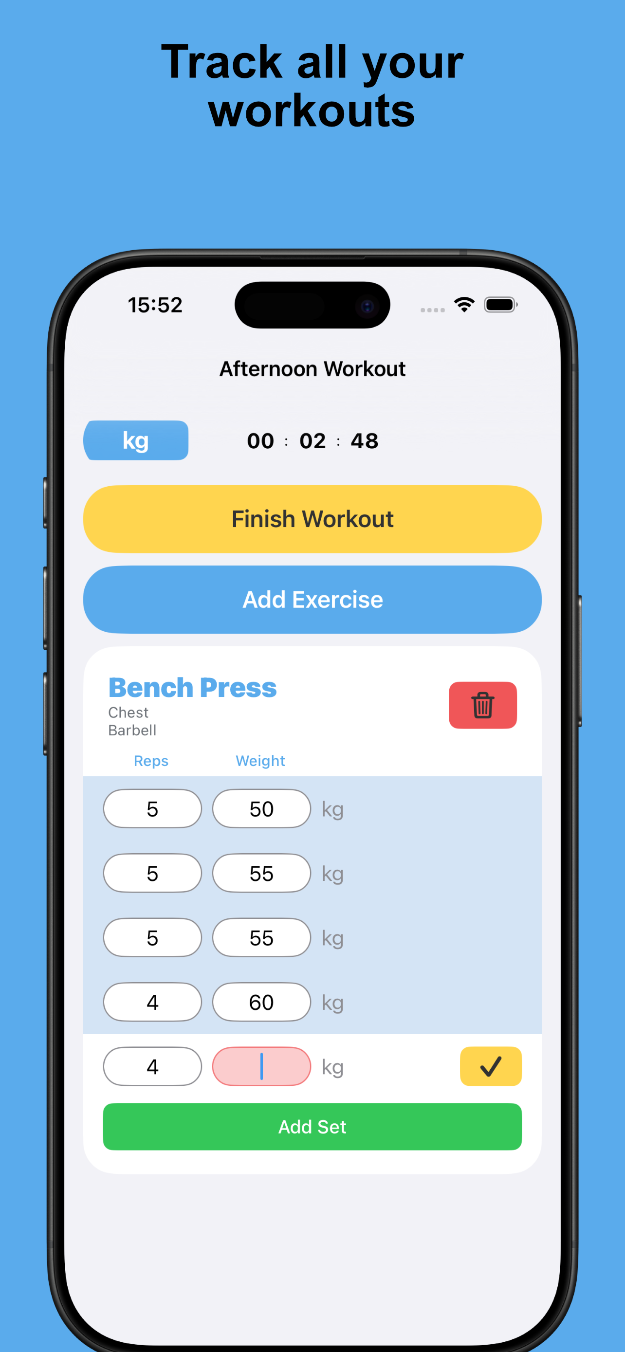 Track your workouts with BestLift